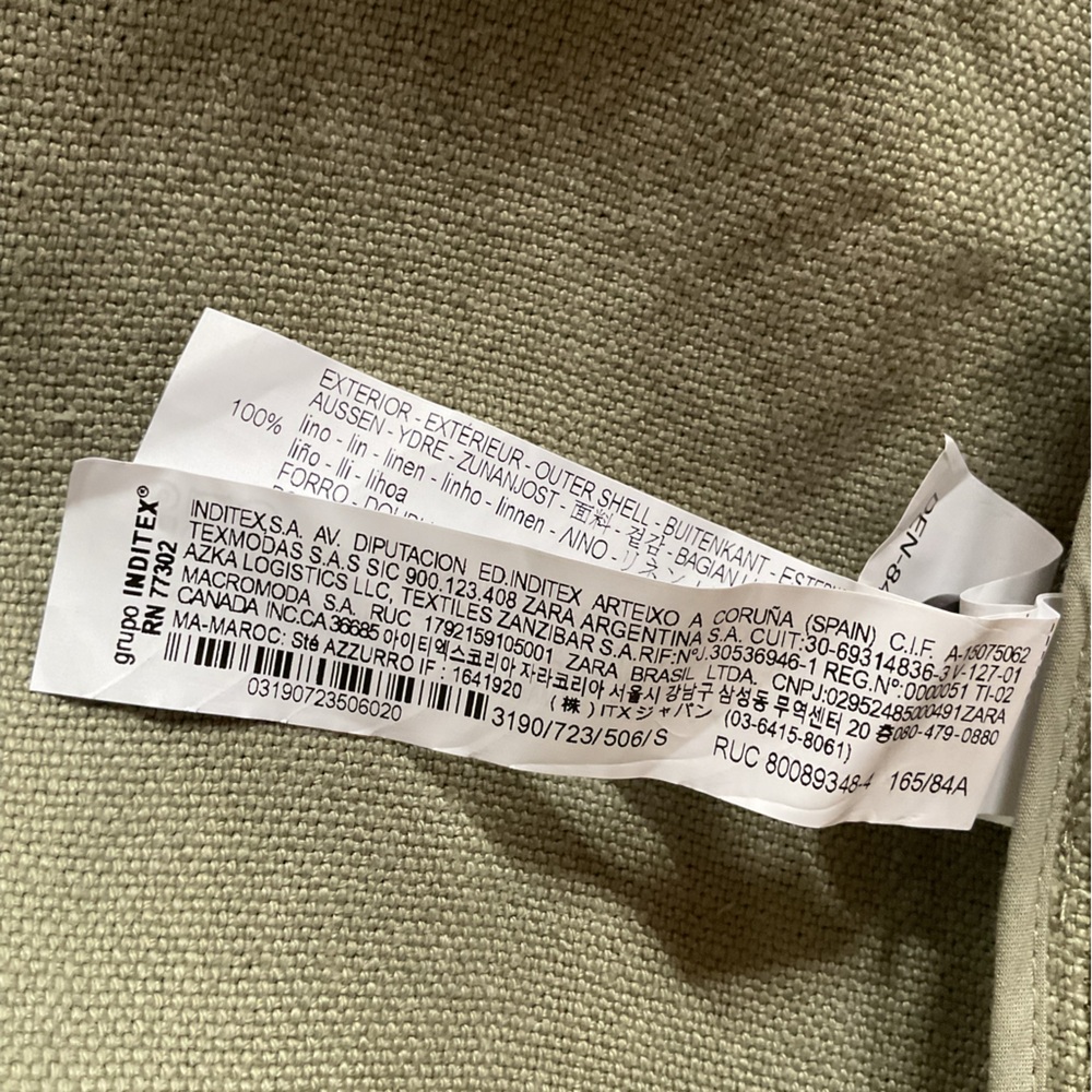 Zara 100% Linen Coat with Pockets, Small - Picture 9 of 14